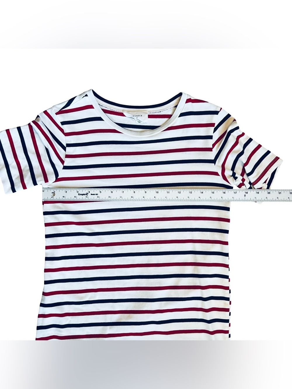 Pomander Place Tuckernuck Women’s Sz S Red Blue White Stripe Midi Dress Cotton - Picture 3 of 11